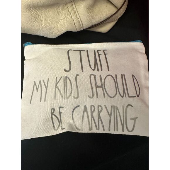 STUFF MY KIDS SHOULD BE CARRYING small makeup bag CUSTOM UNIQUE coin purse zip - Picture 5 of 5